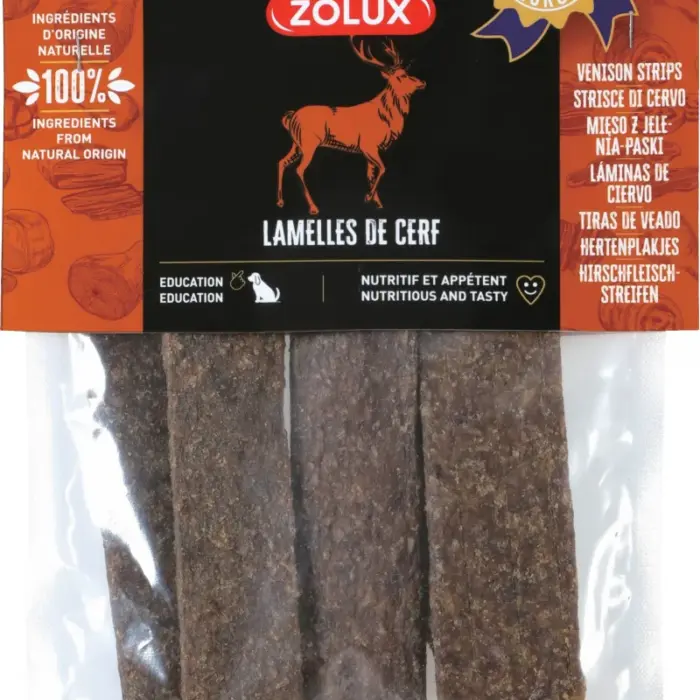 ZOLUX Lamelle di CERVO 100 g – Snack Naturale per Cani (Copia)